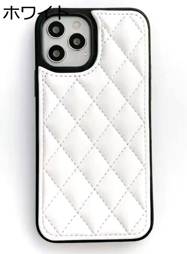 スマホケース iPhone 13 ケース カバー 対応 可?い 人気 おしゃれ 韓国 欧米 シャネルスタイル 黒 ブラック ひし形 お洒落 |  | 03
