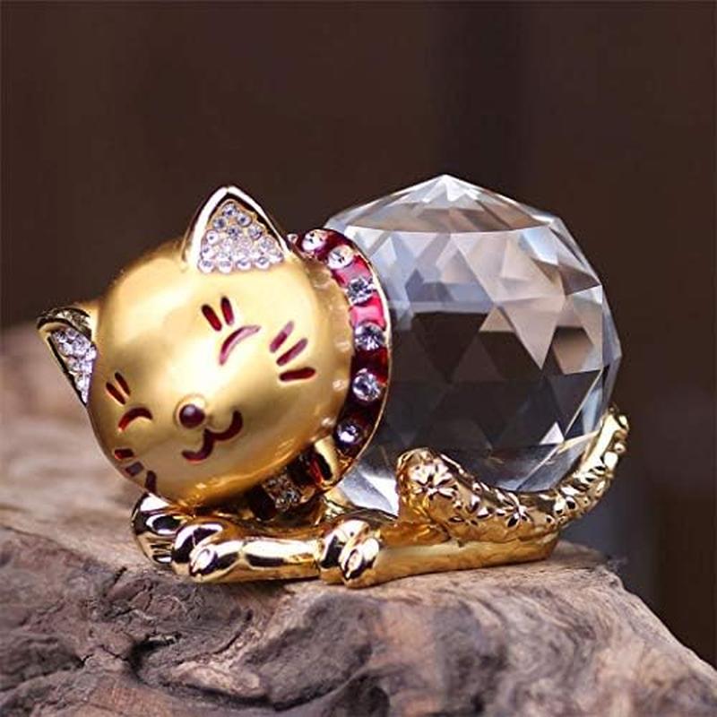 幸運の招き猫　置物 楽天市場】招き猫 陶器 猫 置物 デスクトップ 店舗装飾 癒し 幸運な猫