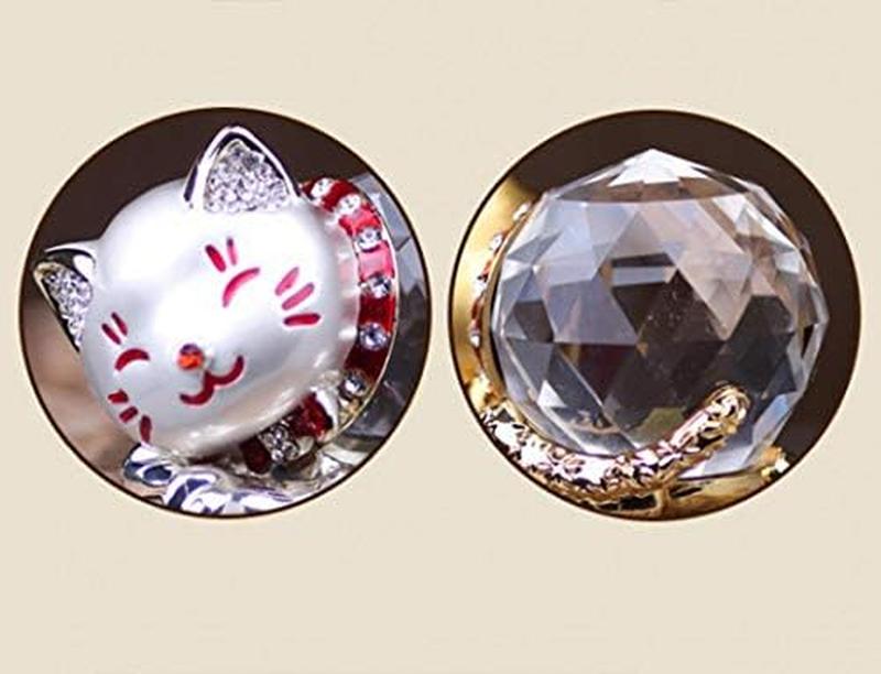招き猫 置物 風水 水晶 クリスタル 猫 幸運 まねきねこ 財運 金