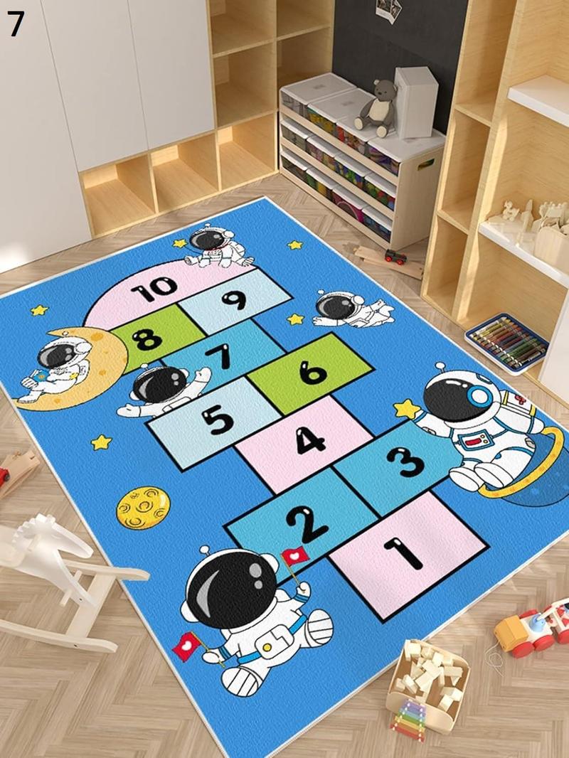 子供部屋マット プレイマット キッズラグ 道路柄 遊びマット 地図マップ デスクマット 洗濯機で洗える 長方形 軽量 100×150cmの画像