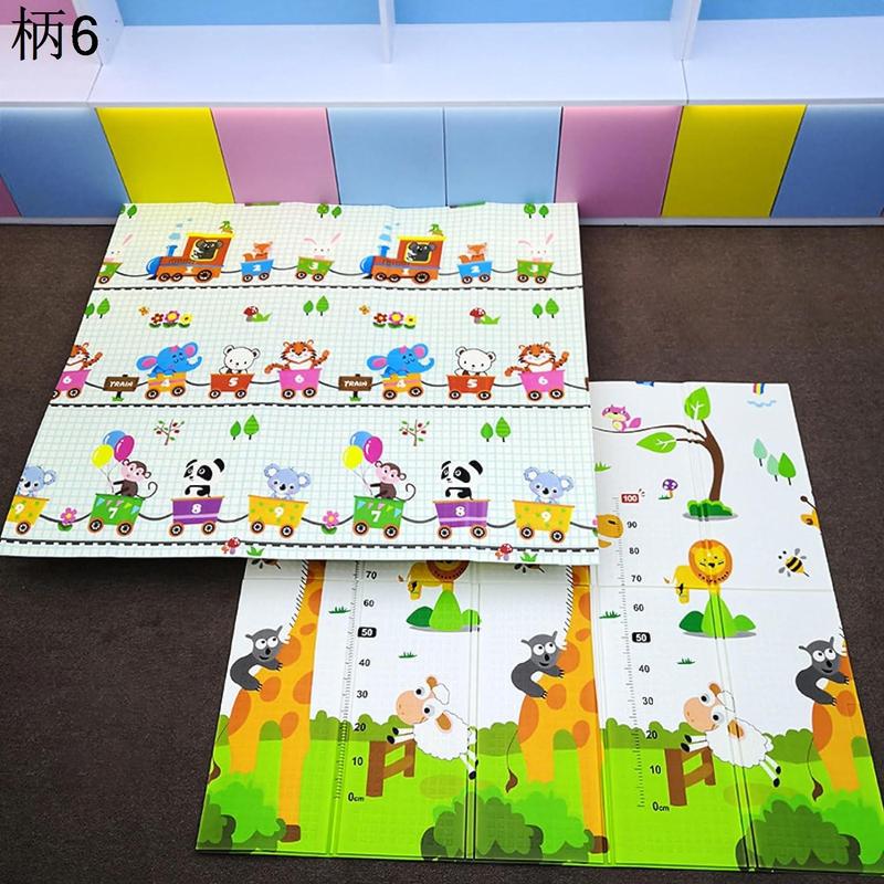 ベビーマット ベビープレイマット フロアマット 200*180*0.9cm 両面印刷 リバーシブル 遊びマット コルクマット ベビー 軽量の画像