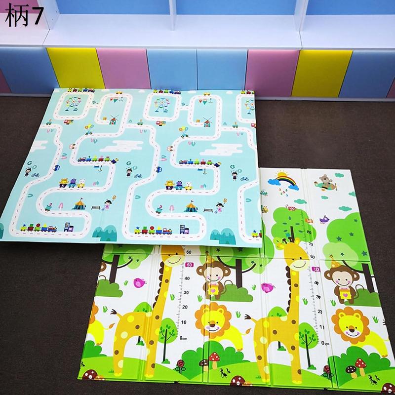 ベビーマット ベビープレイマット フロアマット 200*180*0.9cm 両面印刷 リバーシブル 遊びマット コルクマット ベビー 軽量の画像