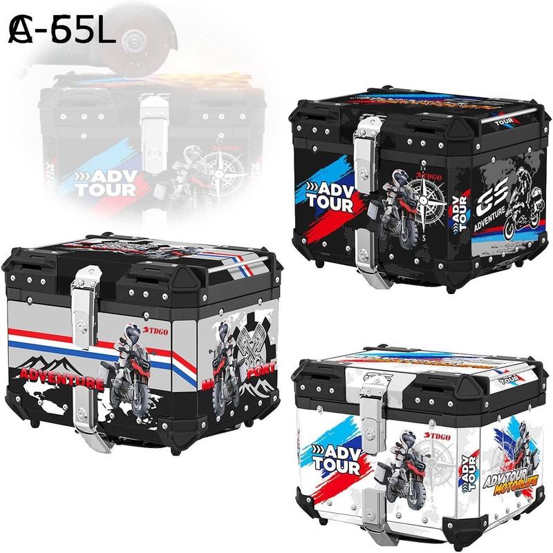 45L/55L/65L バイク用 リアボックス アルミ合金 汎用 テール ボックス