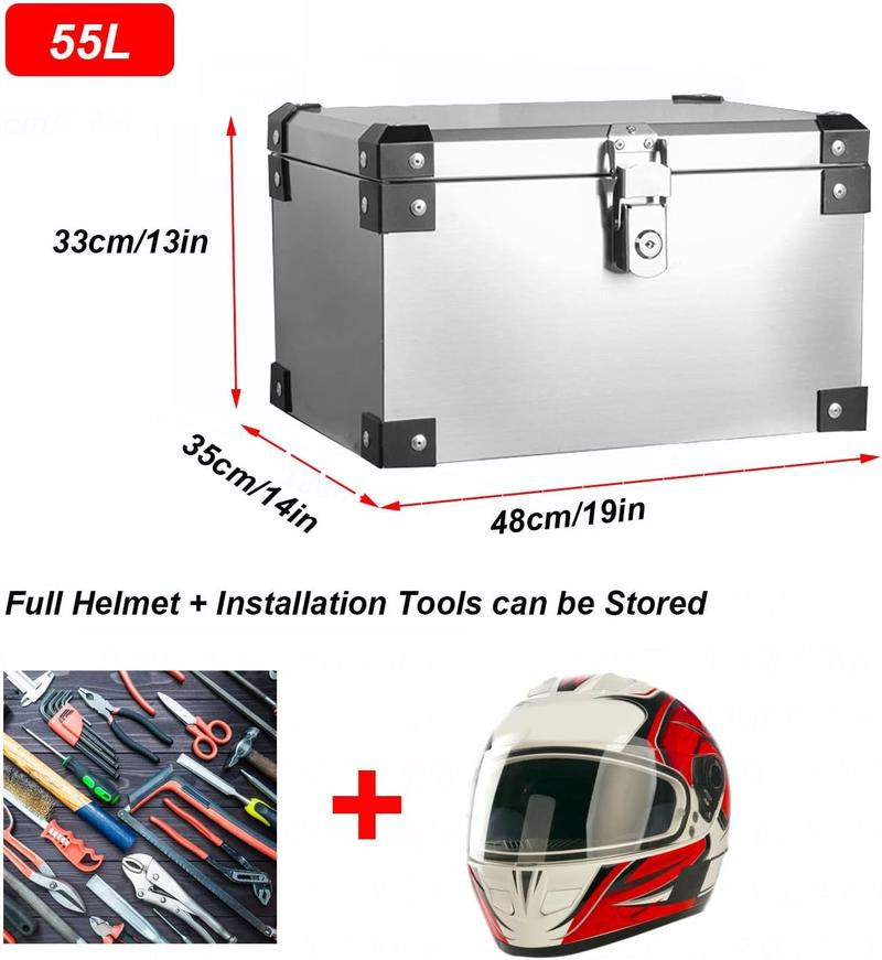 長方形リアボックス バイク トップケース リアボックス 22L 28L 42L