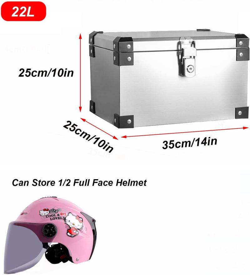 長方形リアボックス バイク トップケース リアボックス 22L 28L 42L