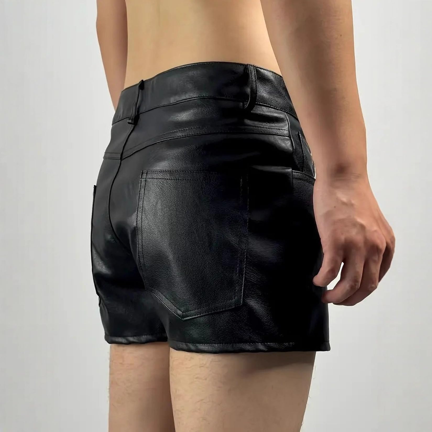 レザー ショートパンツ メンズ ホットパンツ フェイクレザー 短パン