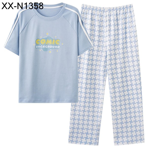 Tシャツ 綿100 レディース 夏 パジャマ ロングパンツ 可愛い 快適 吸汗 通気 便利服 寝やす...