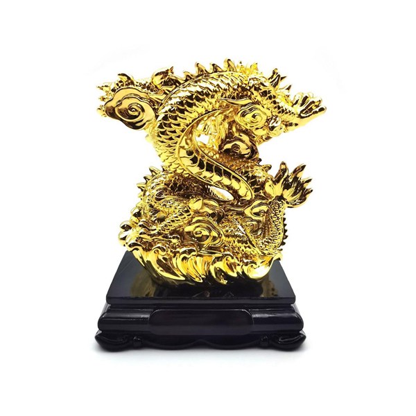 龍 置物 龍神様 5本爪 風水 昇運金龍 竜 金龍 樹脂製 風水グッズ 金運