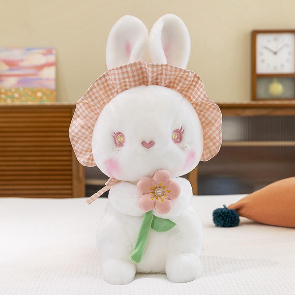 兎 縫い包み ウサギぬいぐる 花 笑? 可愛い お花 おしゃれ 女の子 子供