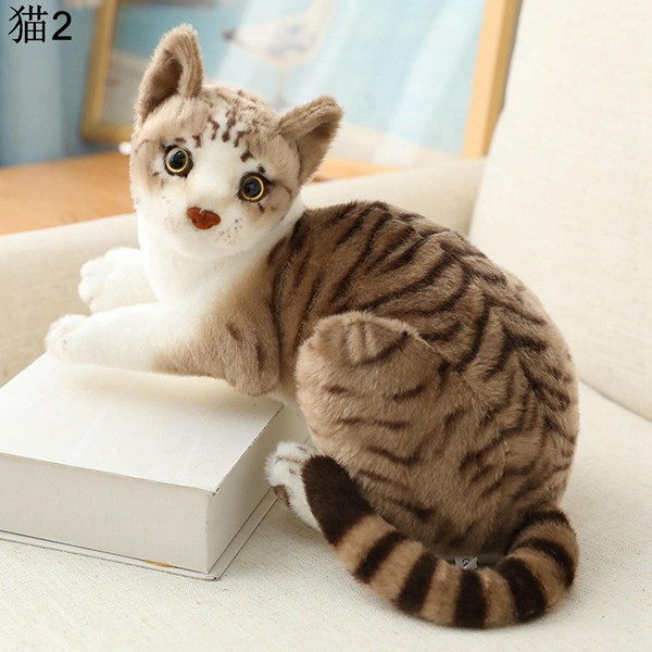 ぬいぐるみ シャム猫 縫い包み リアル 本物そっくり 伏せる姿 シャギー