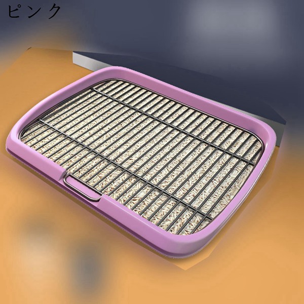 犬トイレトレー 2層デザイン ステンレスメッシュカバー付き 足を乾燥