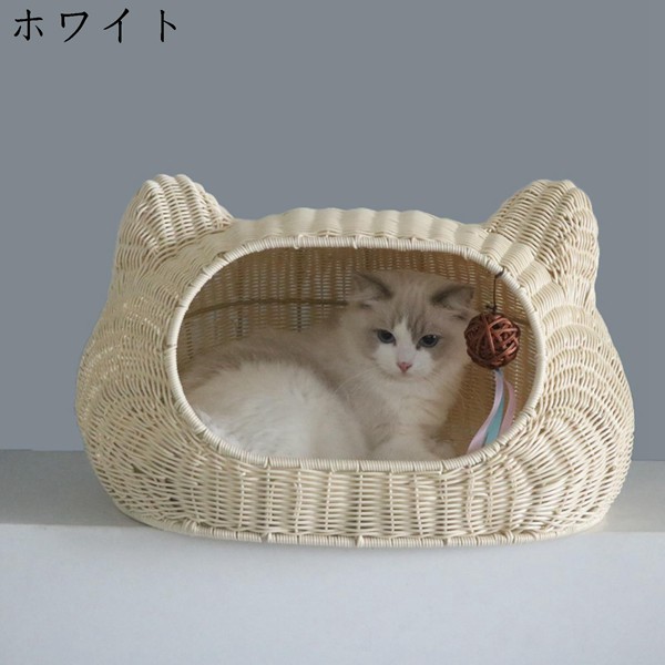 ペットハウス ドーム型 洗える 猫の外観 クッション ペットベッド 滑りにくい裏生地 室内 お手入れ簡単 耐え噛み 通年 保温防寒 子型犬_4