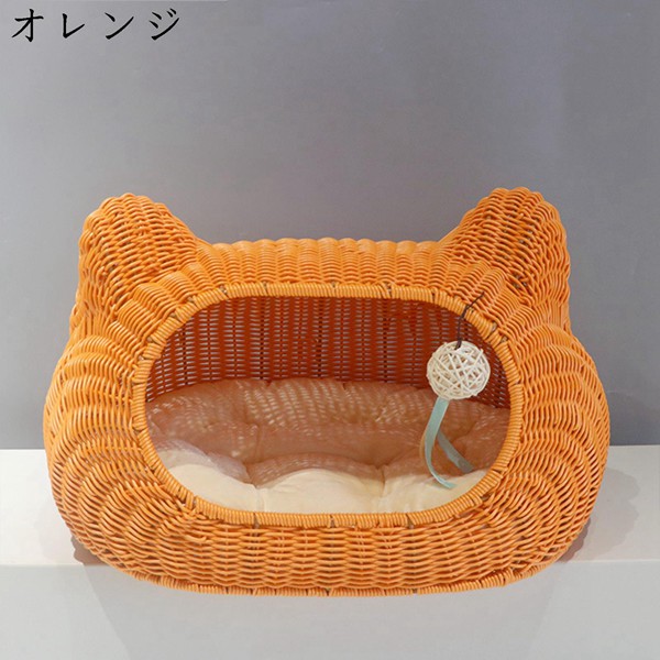 ペットハウス ドーム型 洗える 猫の外観 クッション ペットベッド 滑りにくい裏生地 室内 お手入れ簡単 耐え噛み 通年 保温防寒 子型犬_5