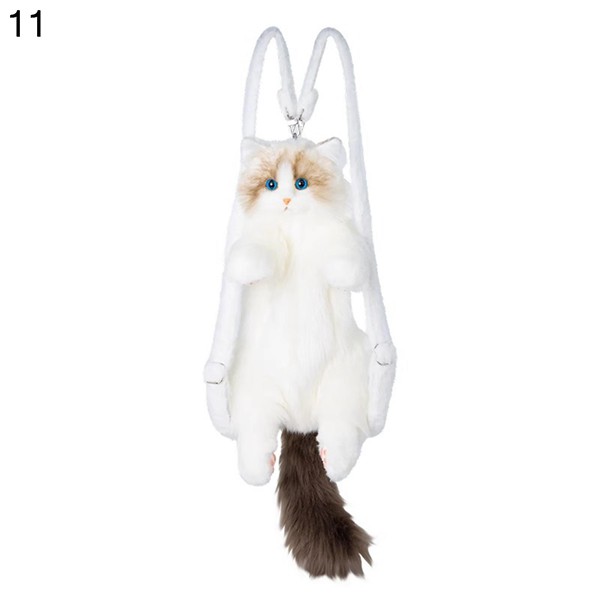 ロシアンブルー 猫型リュック ラグドール 猫 ぬいぐるみ プレゼント 誕生日 ロシアンブルー】猫のぬいぐるみリュック リアルな猫型リュック