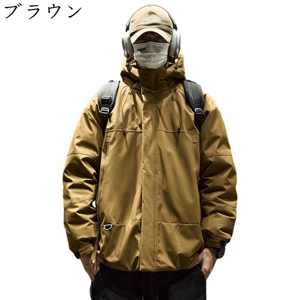 メンズ ダウンジャケット フード付き ダウンコート 冬服 厚手 保温性 防寒アウター 無地 カジュアル カッコイイ ファッション 男女兼用_5