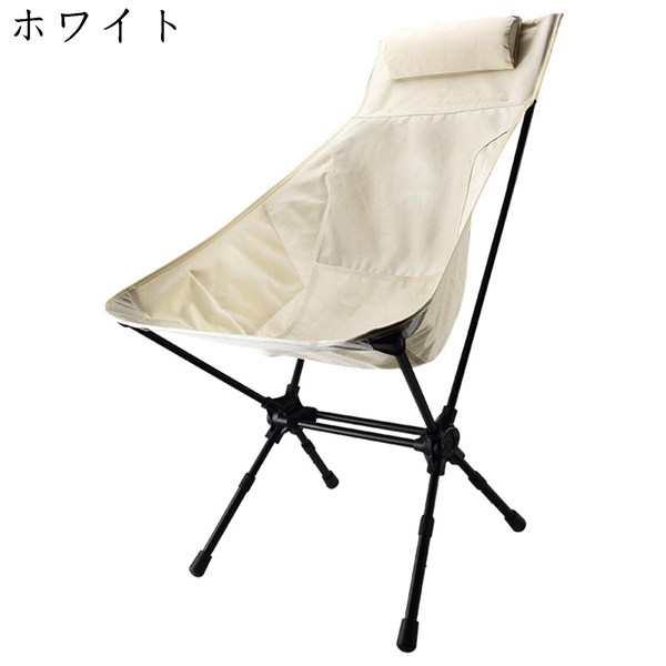アウトドアチェア 折りたたみチェア 耐荷重150kg 釣り椅子 ハイバック 組立簡単 クッション付き 軽量 ポータブル 収納便利 旅行の画像