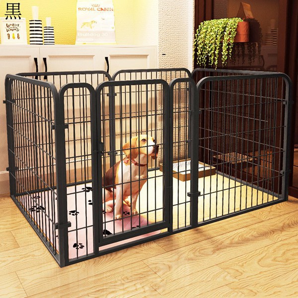 ペットサークル 中小型犬?ペット 炭素鋼 ペットフェンス バリアゲート プレイサークル ドア付 折り畳み式 組立簡単 室内外兼用 犬ケージ_3