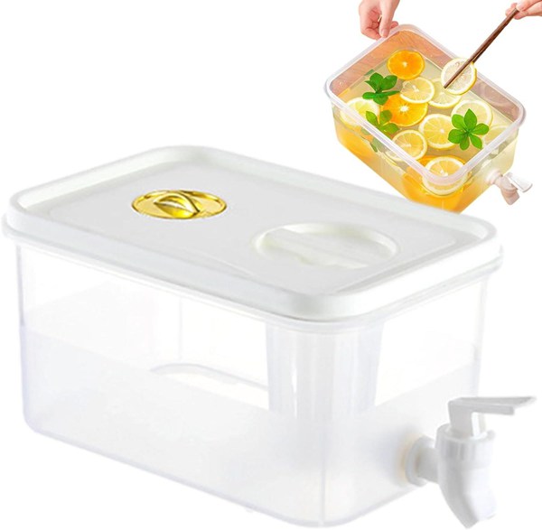 ドリンクピッチャー 冷水筒 冷蔵庫 ポット ウォーターピッチャー 蛇口