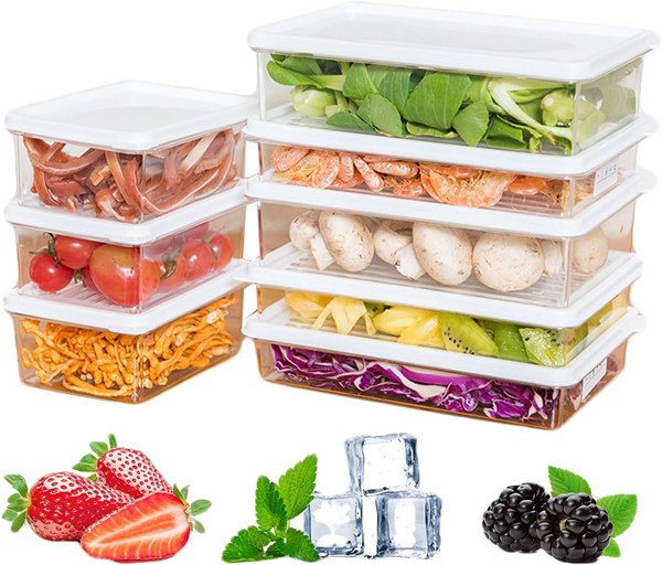 密封保存容器 2点セット プラスチック 透明 キャニスター 野菜/果物