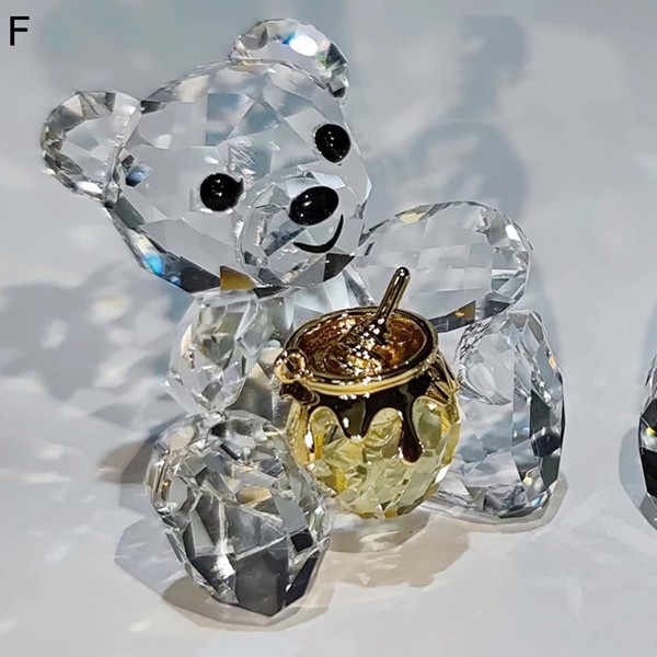 k9クリスタルガラス 熊 クマ 水晶 水晶置物 ペンダント インテリア 車