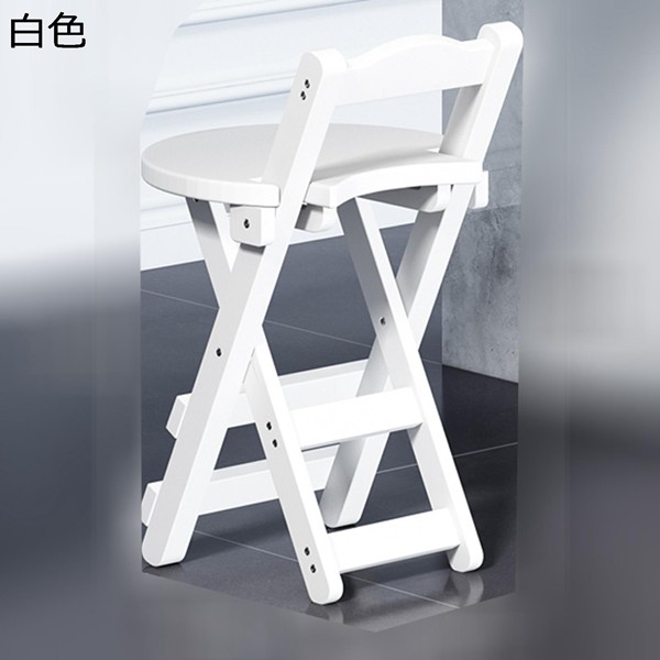 折りたたみスツール 木製 折畳み カウンターチェア ハイスツール ダイニングチェア バーチェア 足置き付き 背もたれ 家用キッチン バー_1