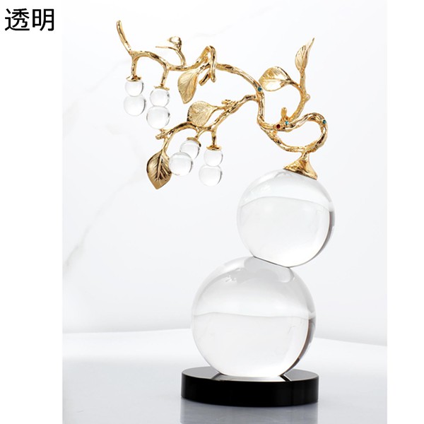 金色と銀色のひょうたん飾り ひょうたん 瓢箪 風水グッズ 置物 クリスタル 浄化用 琺瑯 ガラス 開運