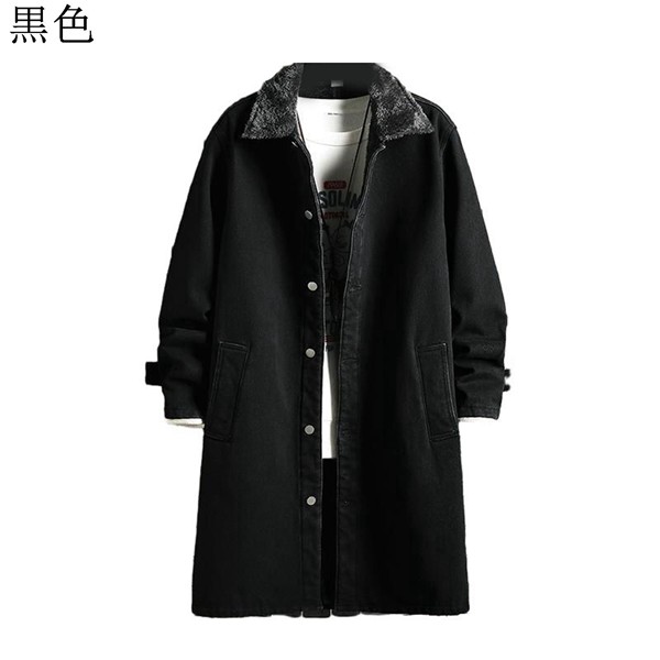 CALEE キャリー デニム ロング ジャケット チェスターコート