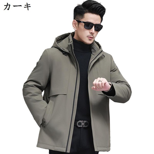 ダウンジャケット メンズ コート 立ち襟 キルティングコート 撥水 40代