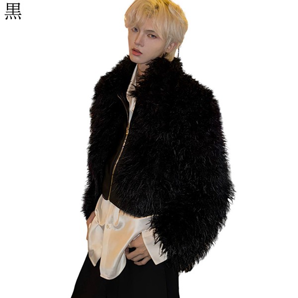 冬服 ファージャケット メンズ ジッパー ファーコート カッコイイ 秋冬着 フェイクファーコート ボアコート アウター 長袖コート コート