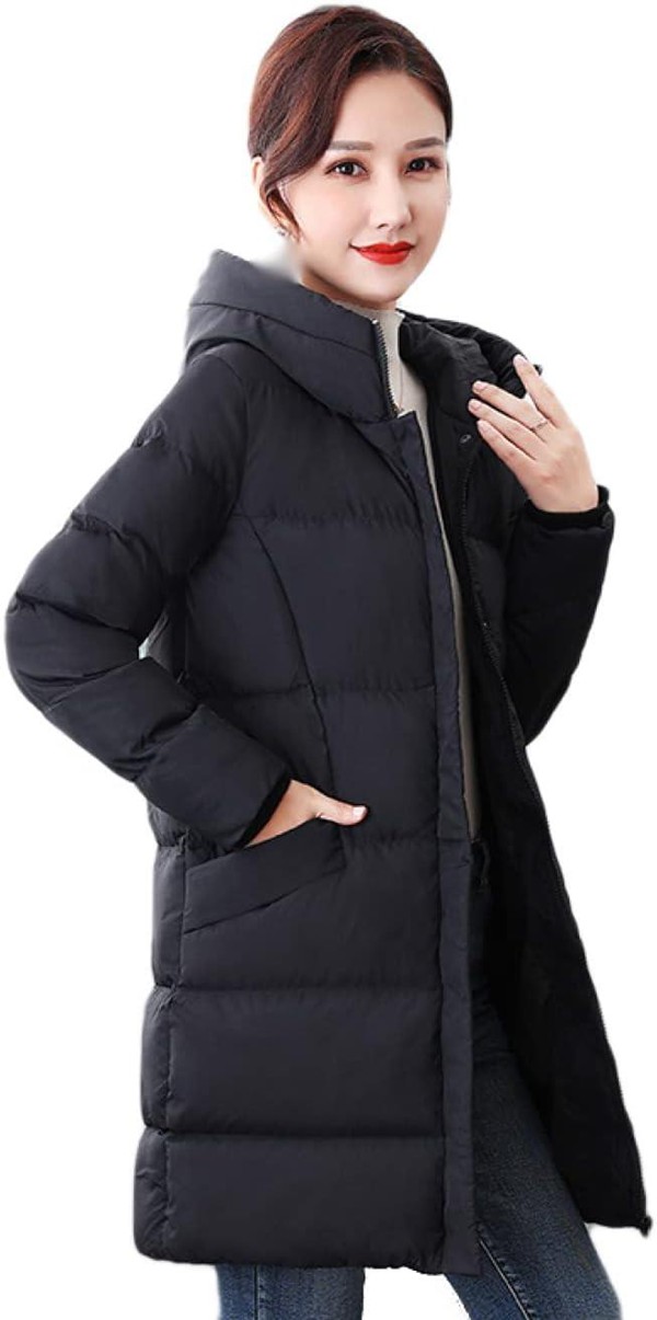 ダウンコート 大きいサイズ 薄型 軽量ロング ダウンジャケット ミドル