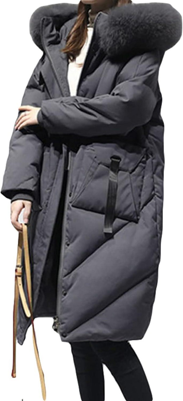 マキシ丈コート スーパーロング ハイネック ロングコート 襟ファー ダウンコート レディース ロング コート アウター マキシ丈 ハイネック