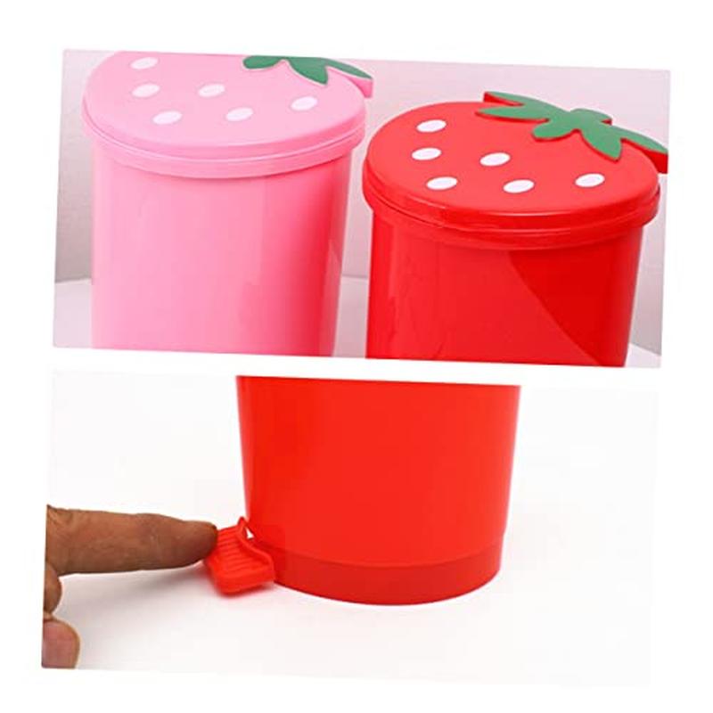 デコレ DECOLE abricot キノコ容器 缶 バケツ ゴミ箱 卓上ゴミ箱 ストロベリーデスクのゴミ箱 ピンクのもの ごみリサイクル
