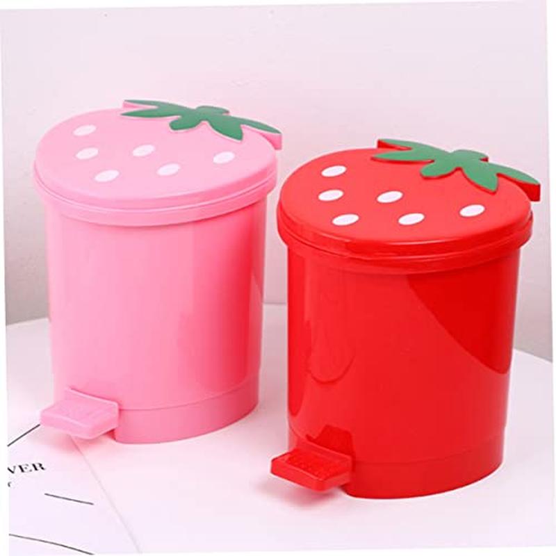 卓上ゴミ箱 ストロベリーデスクのゴミ箱 ピンクのもの ごみリサイクル