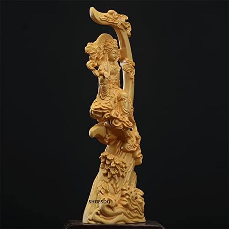 仏像『月光菩薩像』 彫像 彫刻 観音様 観音菩薩  木製　アンティーク Amazon｜仏像『国宝 月光菩薩像』特殊合成樹脂 仏像 彫像 彫刻