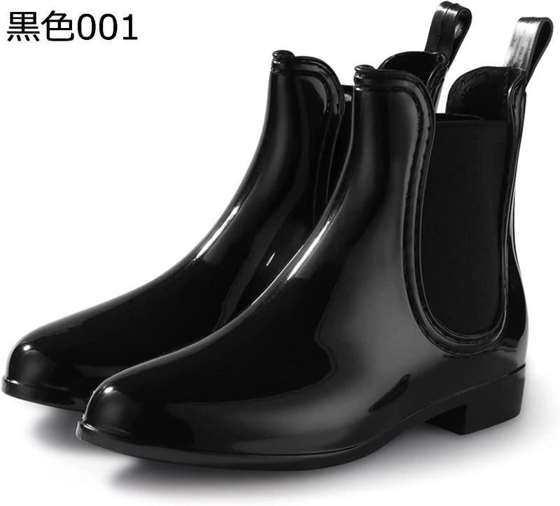 レインブーツ レインシューズ レディース 雨靴 園芸 ショート ブーツ 防水 シンプル サイドゴア ローヒール かわいい ラバーシューズ |  | 02