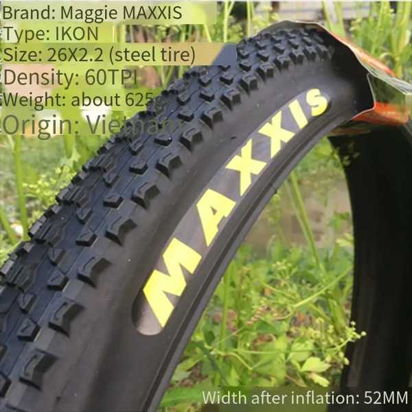 Maxxis ikon-マウンテンバイクタイヤ ホイール用ワイヤー付き26/ 27.5