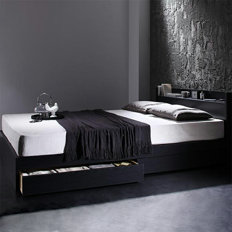 ベッド ダブルベッド ダブル ベット シングルベッド セミダブルベッド ダブルベッド ベッドフレーム マットレス付き 収納付き 収納 収納ベッド 白 黒 ダブル