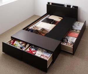 連結ファミリー収納ベッド ベッドフレームのみ Aタイプ セミダブル(60295円)