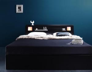 ベッド 収納付きベッド マットレス付き クイーン 収納 収納付 収納ベッド 大容量 プレミアムボンネルコイルマットレス付 クイーン(Q×1) 組立設置付