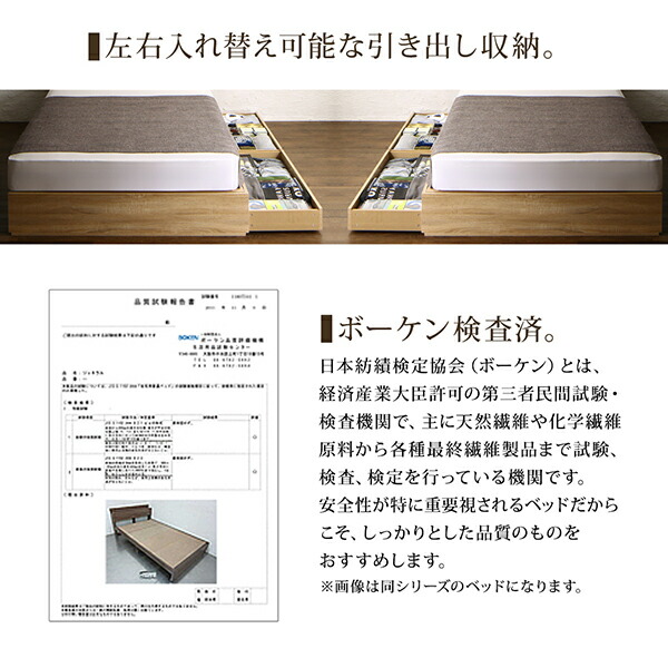 日本売 ヴィンテージデザイン 棚・コンセント付き収納ベッド マルチラススーパースプリングマットレス付き セミダブル 組立設置付