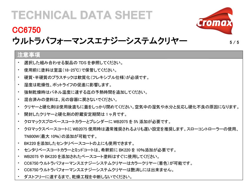 クロマックス CC6750 ウルトラ パフォーマンス エナジーシステム 