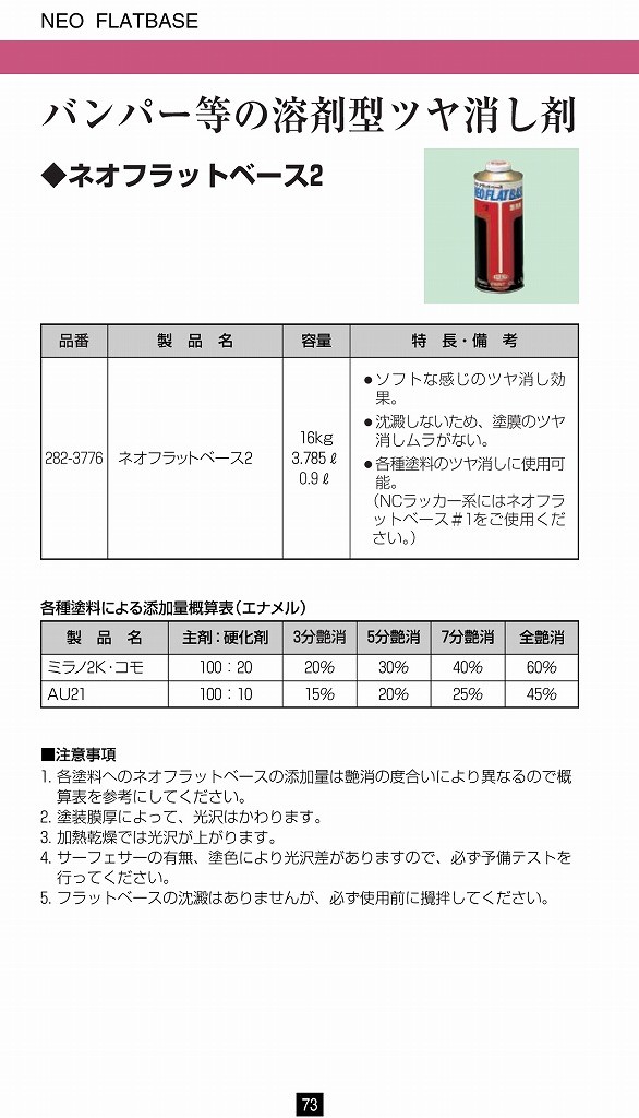ネオフラットベースNo.2【3.785L】 / ツヤ消し剤・イサム塗料