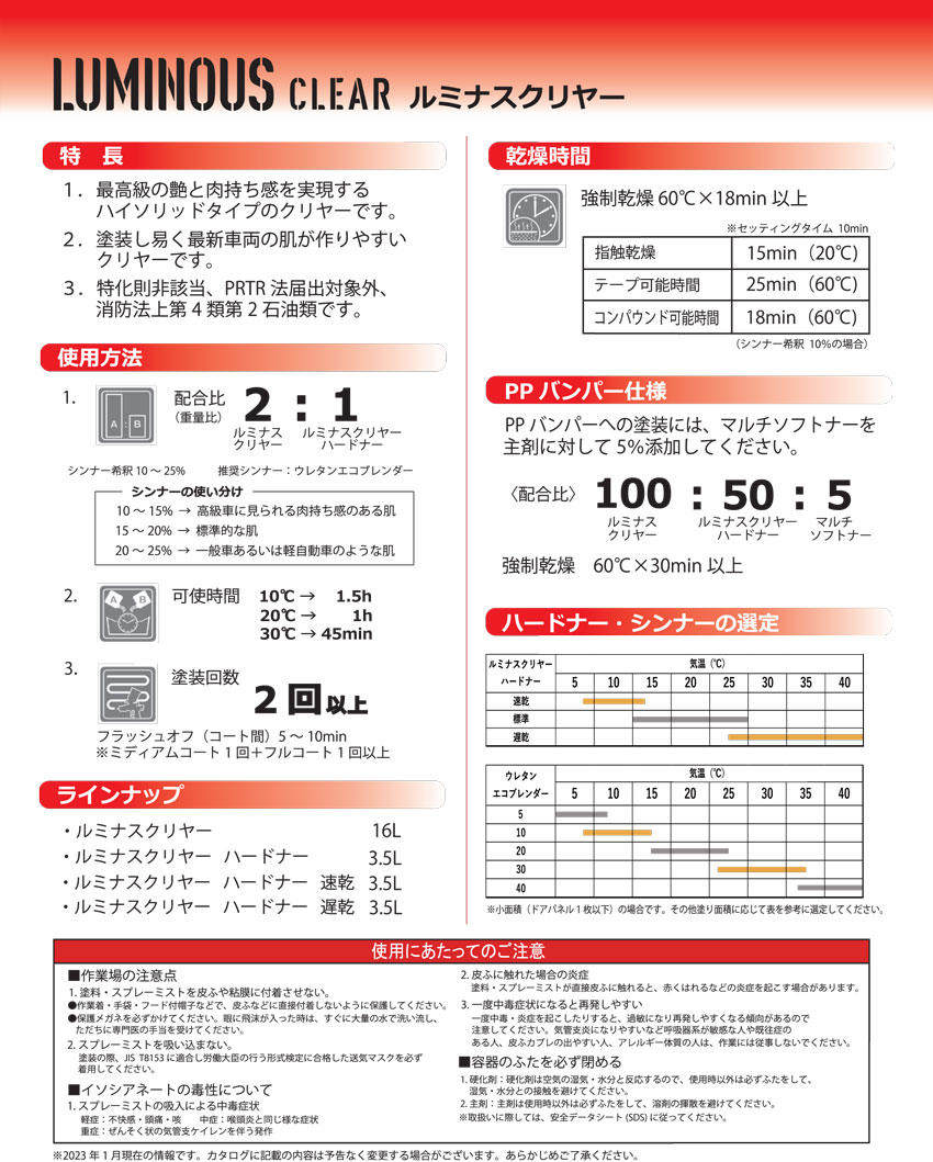 ルミナスクリヤー 16L / イサム塗料 ハイソリッドクリヤー 自動車補修