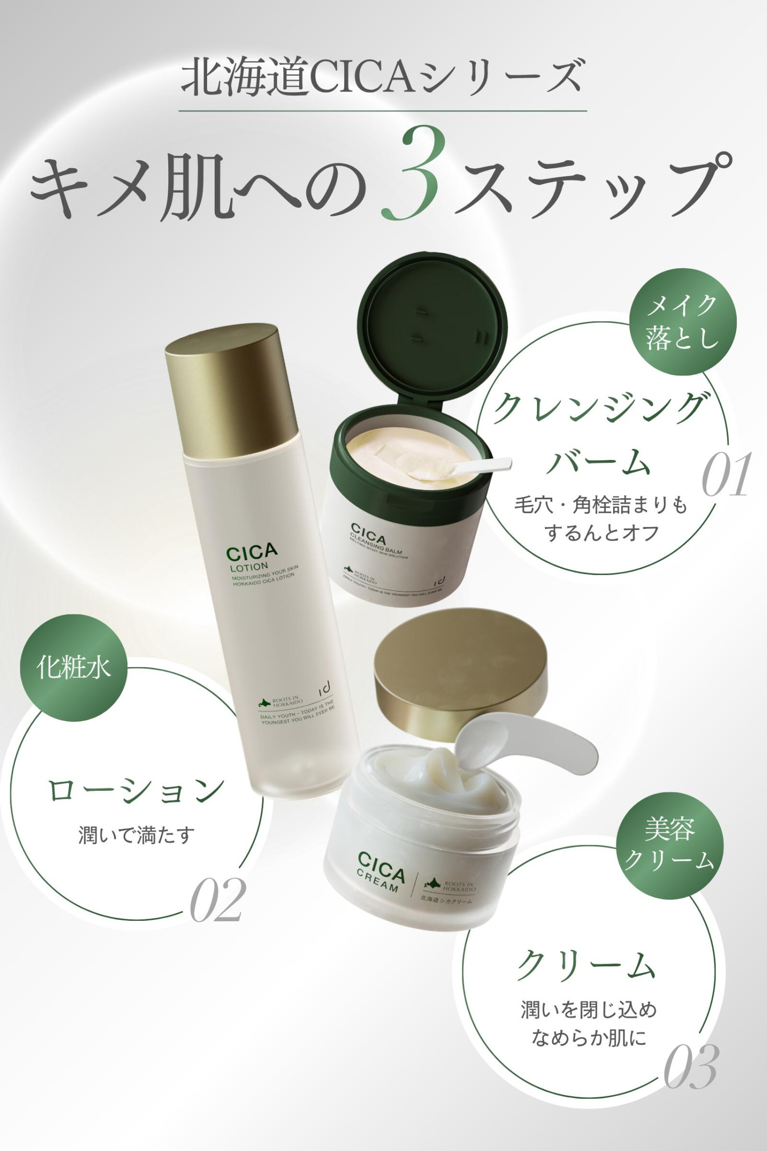 idio（イディオ） 北海道 CICA PDRN スキンケアセット 選べる 化粧水
