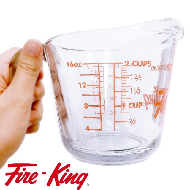 【未使用品】ファイヤーキング 50周年記念　メジャリングカップ Fire-King ファイヤーキング メジャーリングジャグ 500ml : おしゃれ