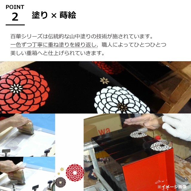 HAKOYA HAKOYA 22.5角 二段重 オードブル 百華 4000ml お弁当 重箱