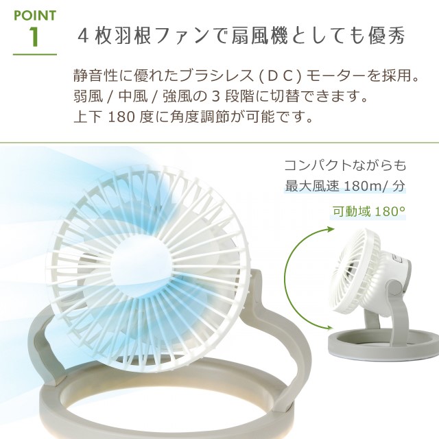 訳あり 新品 送料無料 卓上扇風機 USB スパイス SOLO FAN 3way LED