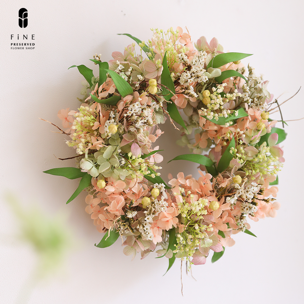 プリザーブドフラワー リース 花 女性 誕生日プレゼント スフレリース