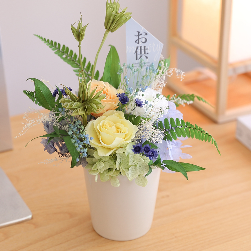 颯花（そよか）プリザーブドフラワー 御供 お供え お供えの花 お供え物