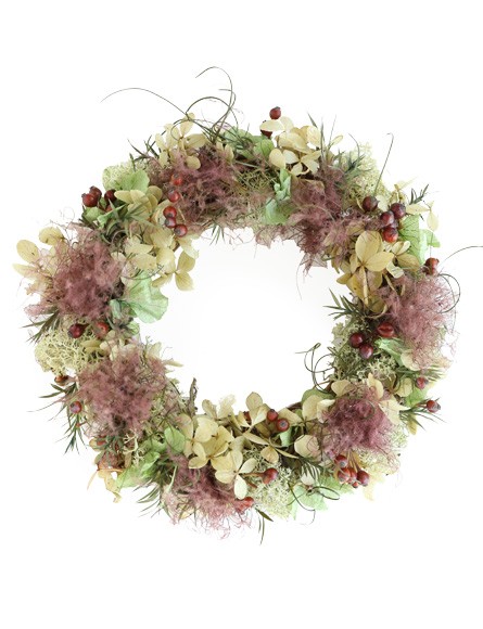 ドライフラワー リース プリザーブドフラワー ブロカント アンティーク